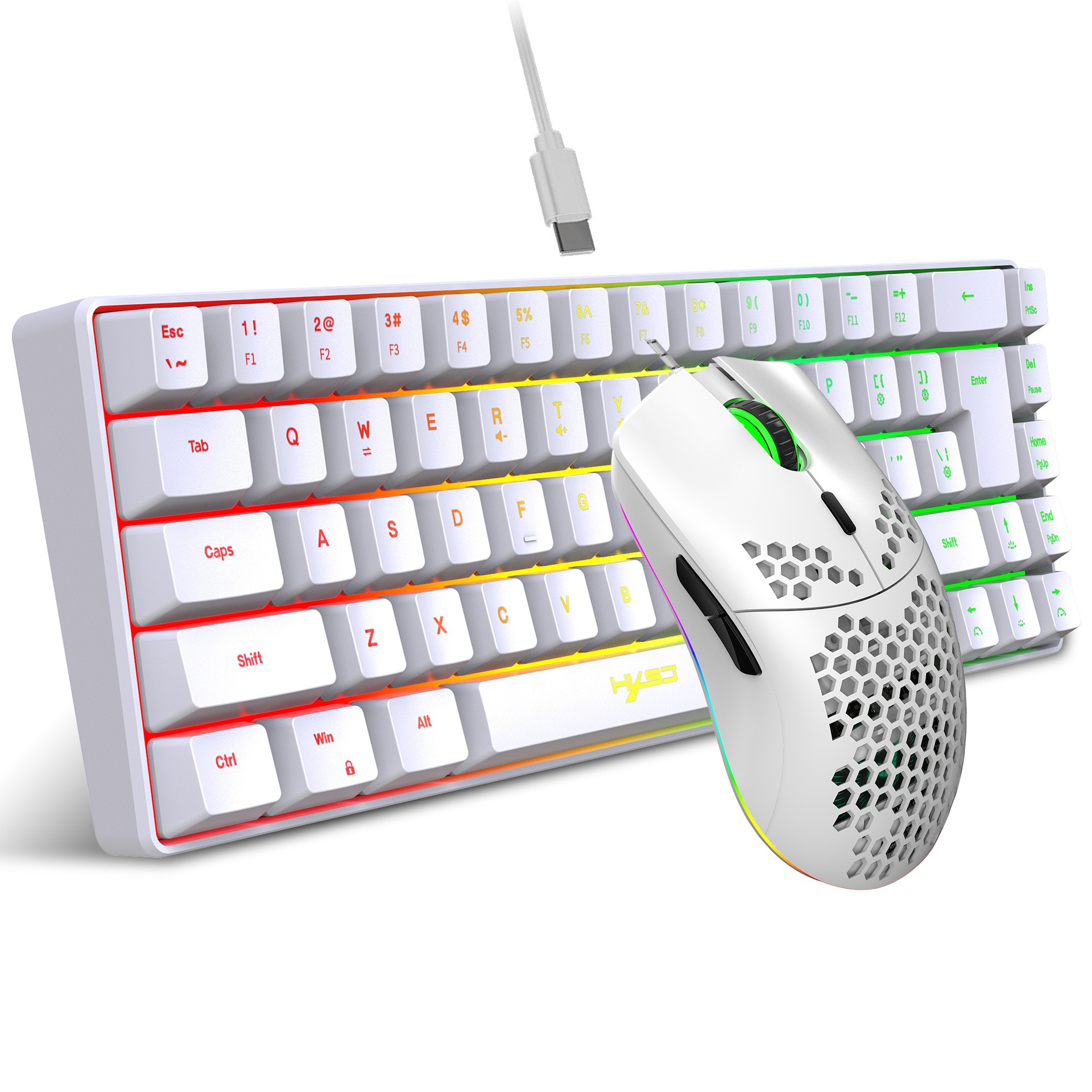 Gaming Keyboard Bundle - Keyboard and mouse 68key wired membrane