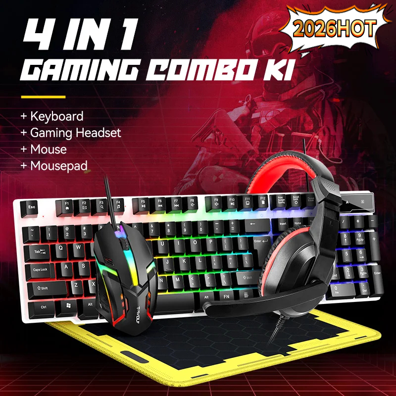 Gaming Keyboard Mouse And Headset Combo - 2026 Mouse Keyboard Headset Mouse Pad