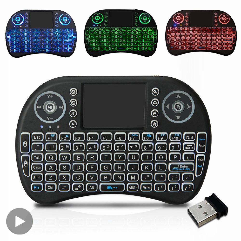 Gaming Keyboard Bundle - Backlit Mini Wireless Keyboard French Azerty