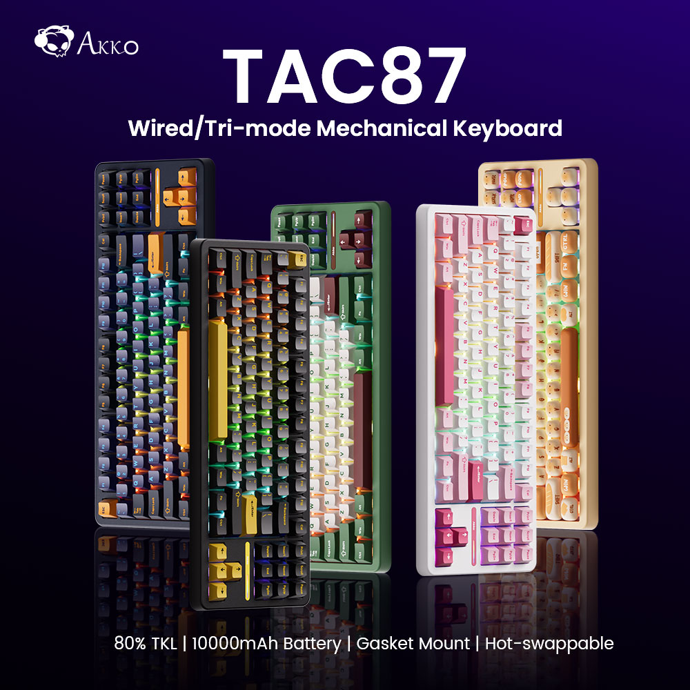 Gaming Keyboard Tkl - Akko TAC87 Mechanical Keyboard 80% TKL