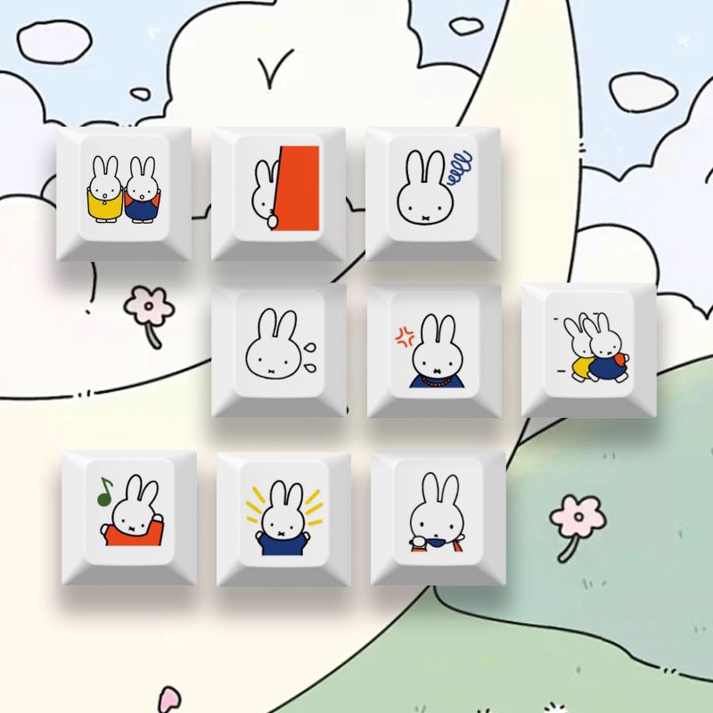 New Miffy rabbit cartoon cute  - Gaming Keyboard Mechanical のレビューと価格