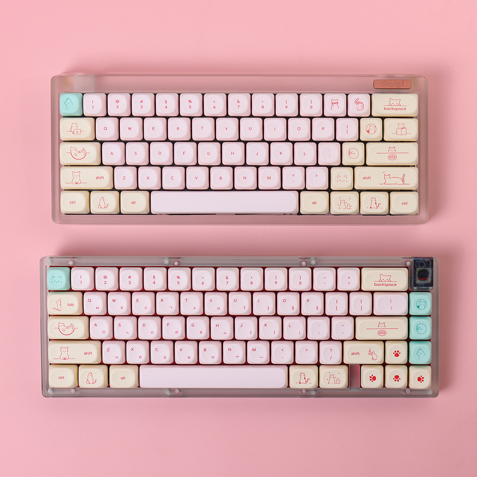 Pink Busy Cat Minimalist Small - Gaming Keyboard Mini のレビューと価格