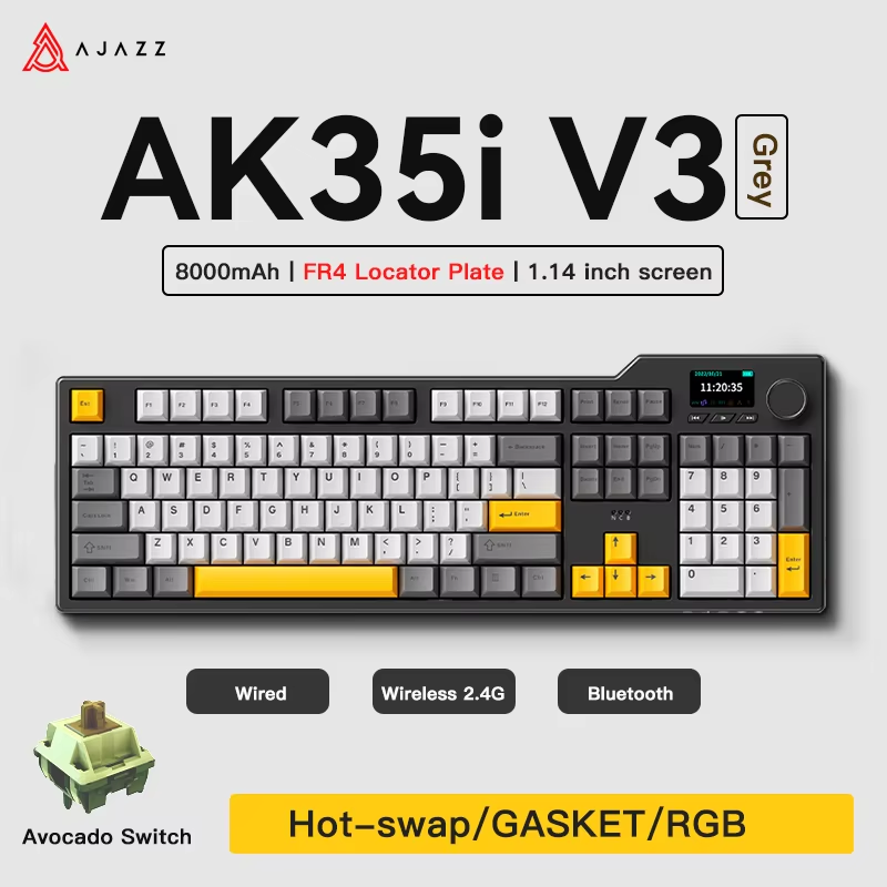 Ajazz AK35I V3/V4 MAX Tri-mode - Gaming Keyboard Tkl のレビューと価格
