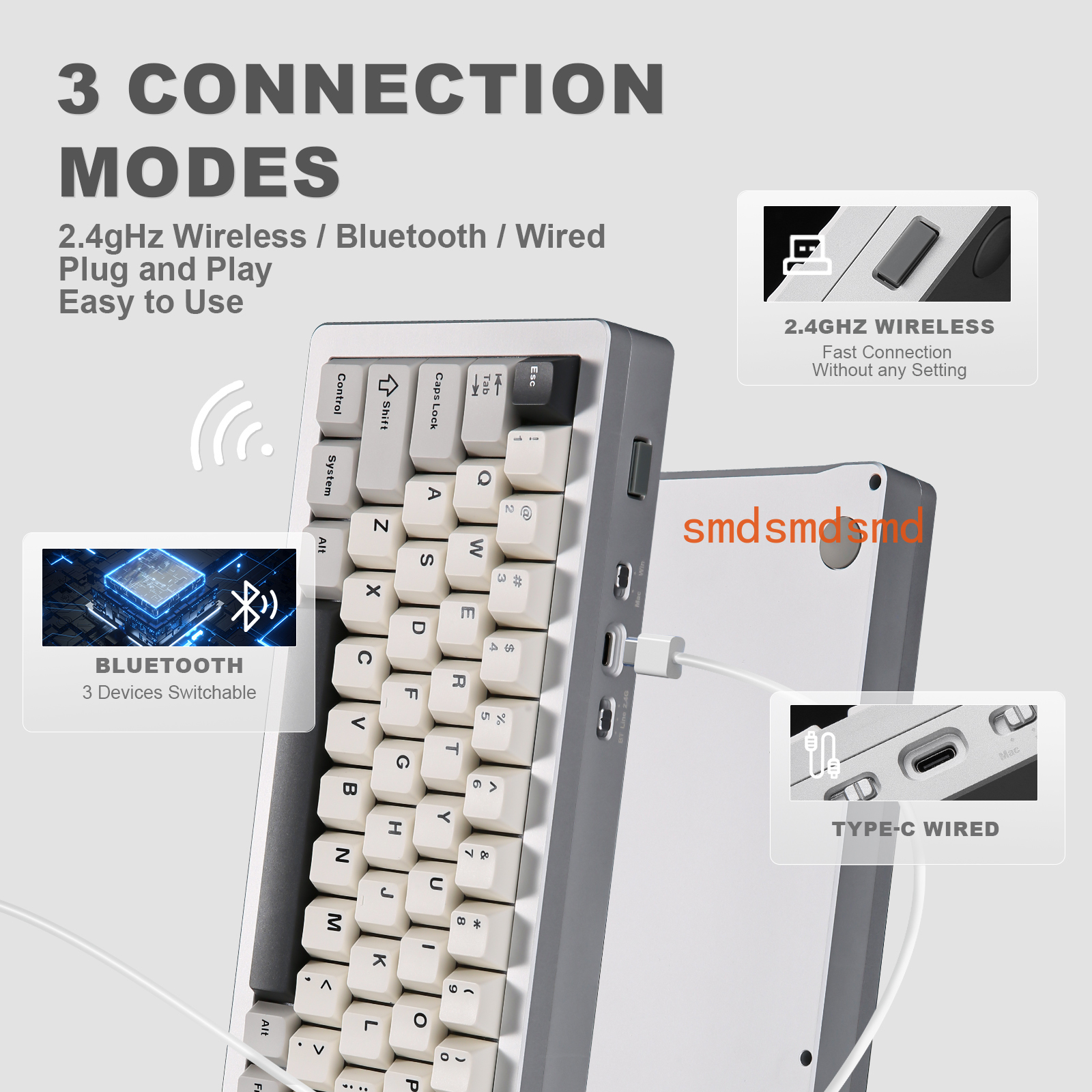 AL71 Silver CNC Aluminum Mecha - Gaming Keyboard Wireless のレビューと価格