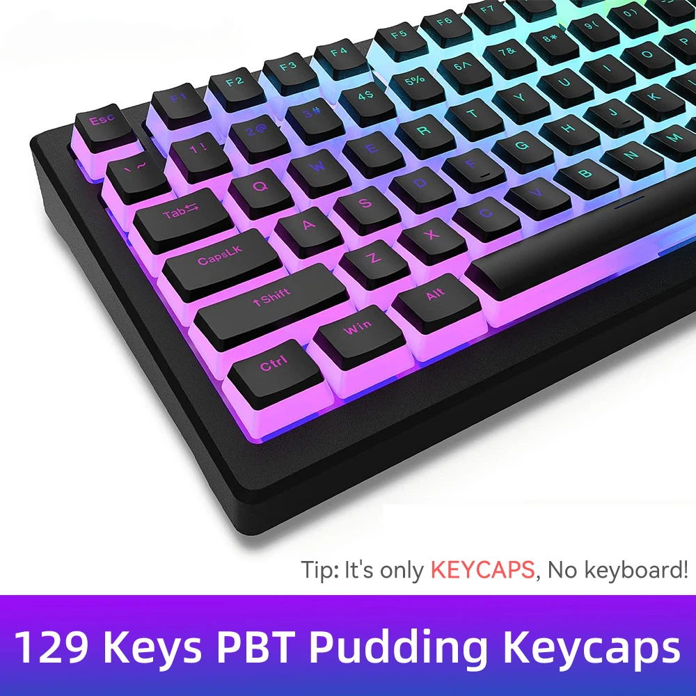 New Pudding PBT Keycaps 129 Ke - Gaming Keyboard Bundle のレビューと価格