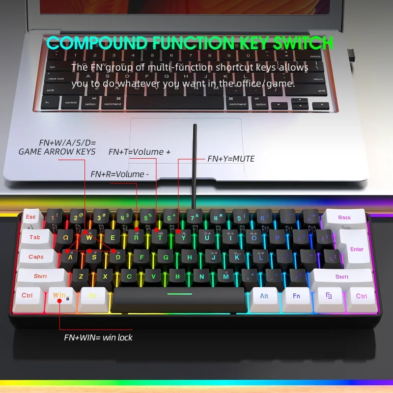 Keyboard and mouse 60% compute - Gaming Keyboard Bundle のレビューと価格