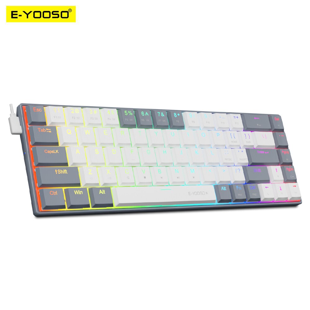 E-YOOSO A68 RGB Mini Slim USB  - Gaming Keyboard Bundle のレビューと価格