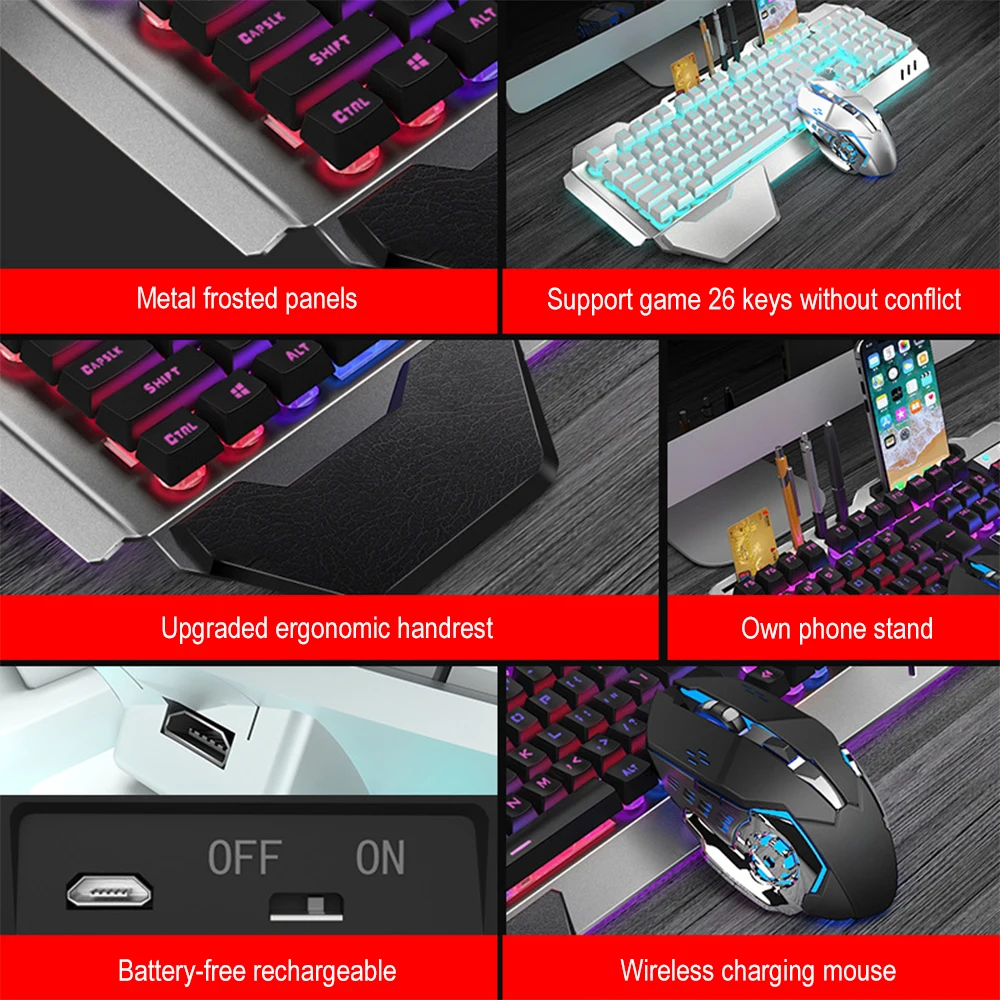 K680 Rechargeable 2.4G wireles - Gaming Keyboard Bundle のレビューと価格