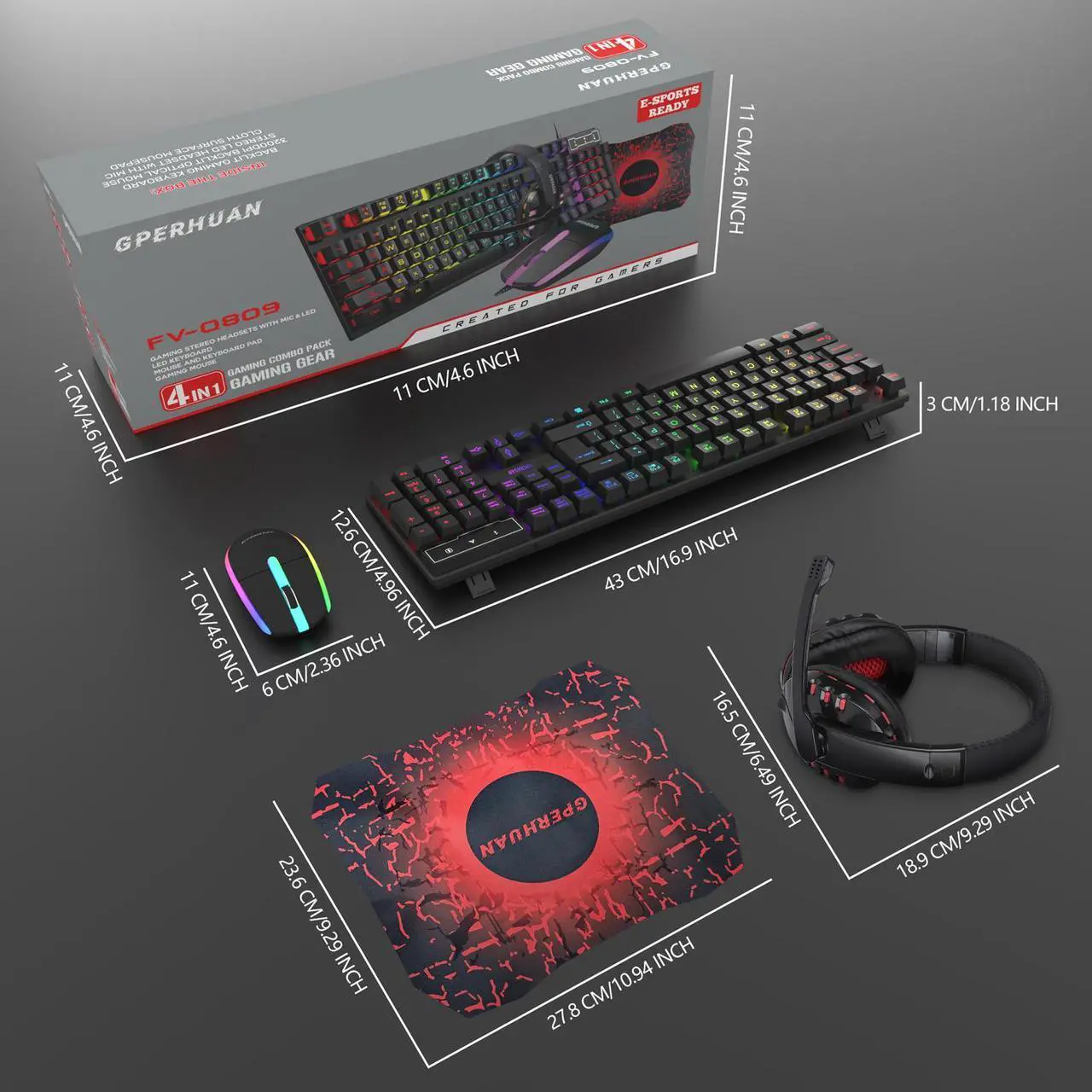 Wired Gaming Keyboard and Mous - Gaming Keyboard Mouse And Headset Combo のレビューと価格