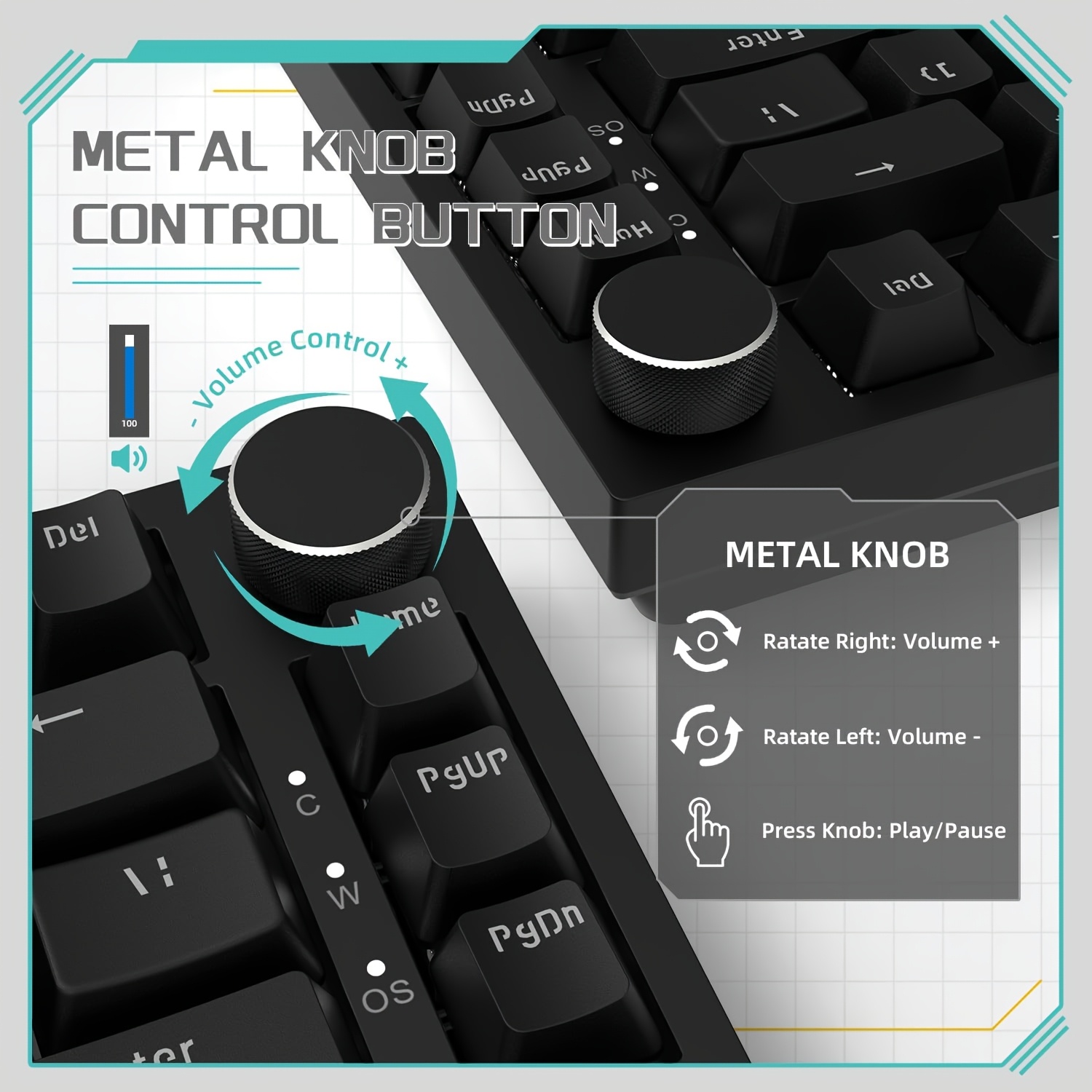 AJAZZ AK820 Wired With Rotary  - Gaming Keyboard Expensive のレビューと価格