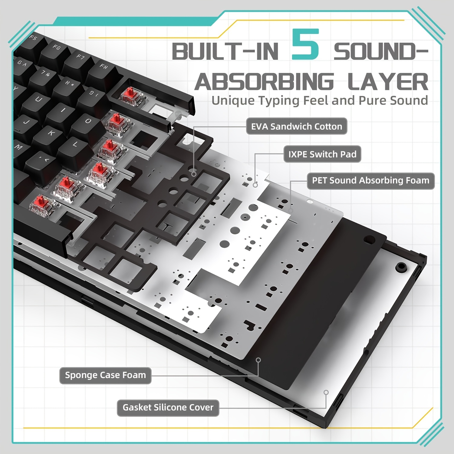 AJAZZ AK820 Wired With Rotary  - Gaming Keyboard Expensive のレビューと価格