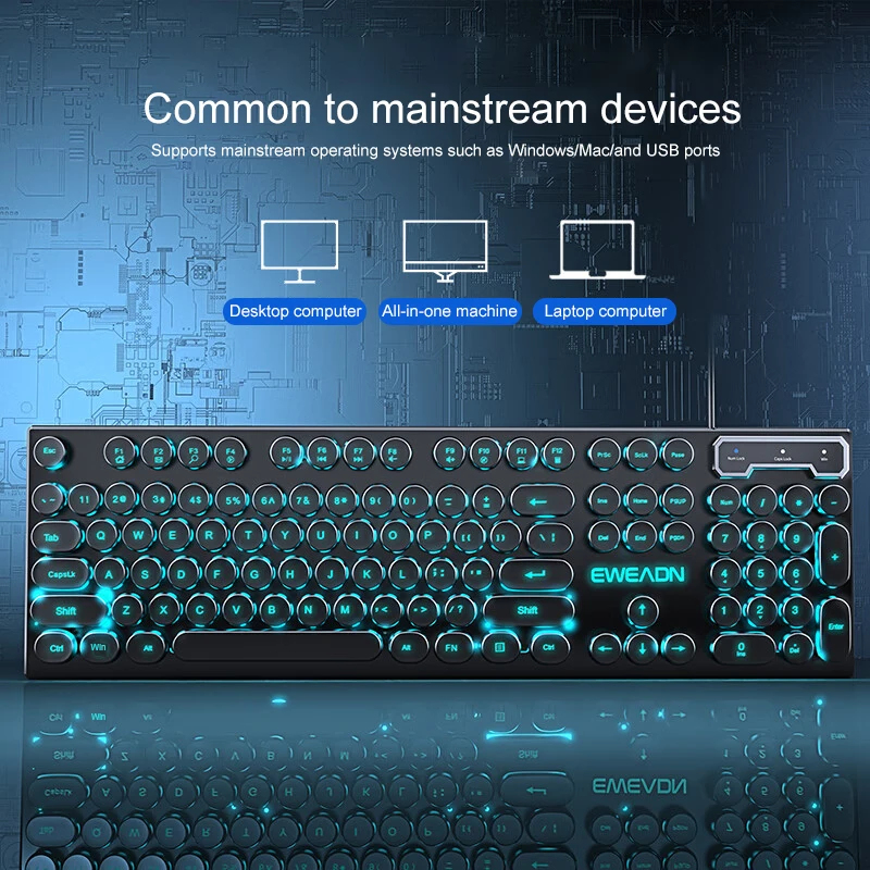 Retro Punk Mechanical Feel Key - Gaming Keyboard Mechanical のレビューと価格