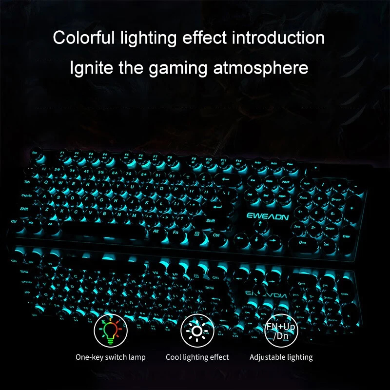 Retro Punk Mechanical Feel Key - Gaming Keyboard Mechanical のレビューと価格