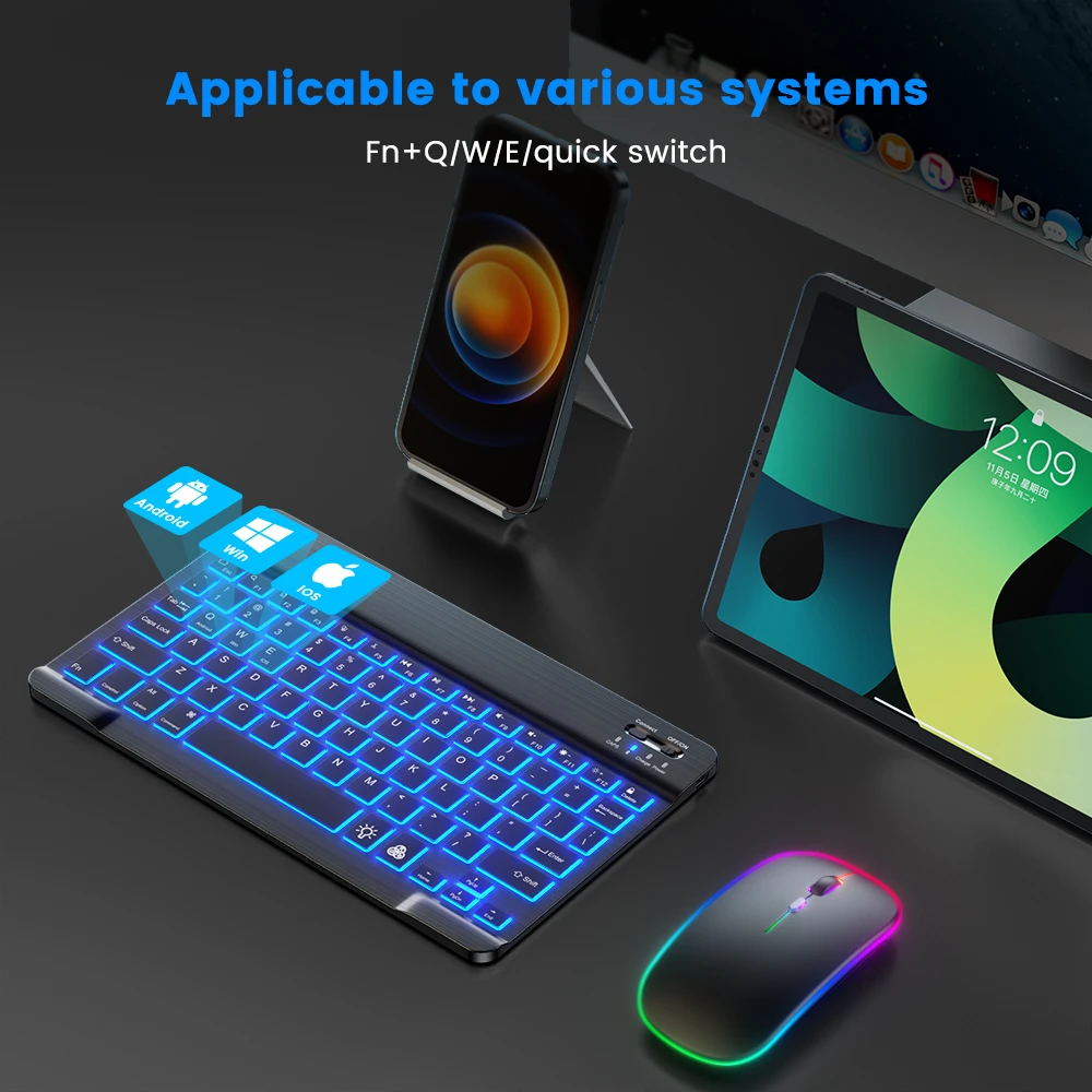 READ YYEAH RGB Backlit Bluetoo - Gaming Keyboard Wireless のレビューと価格