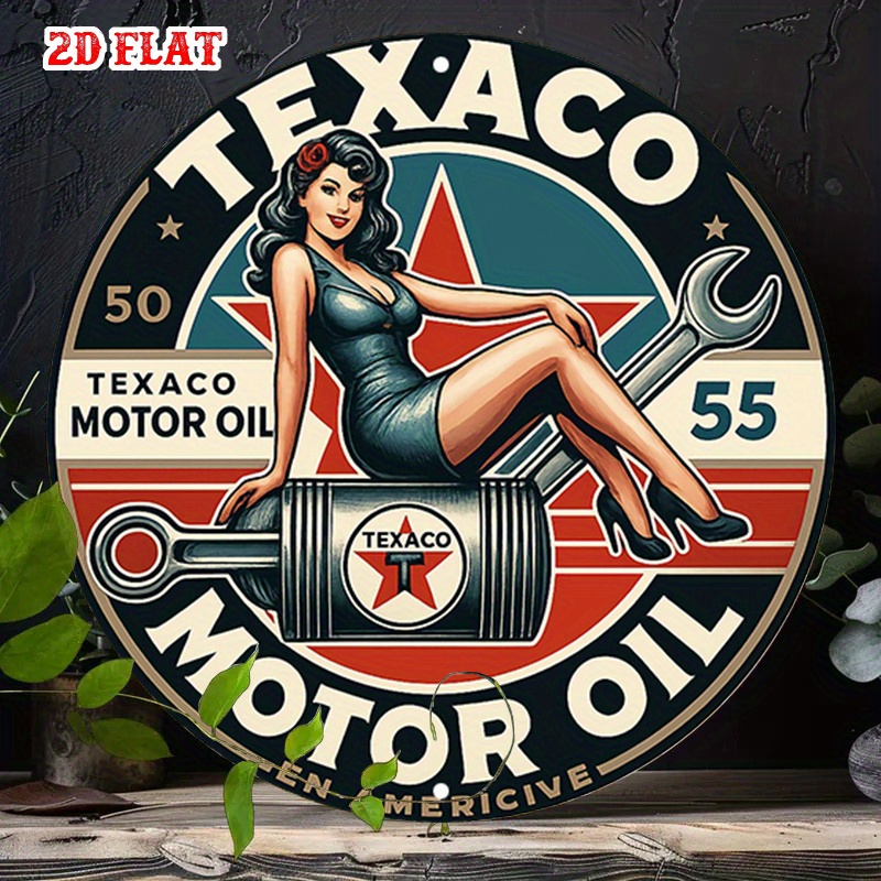 Round Metal Tin Sign Wall Deco - Brass Weight Plate のレビューと価格