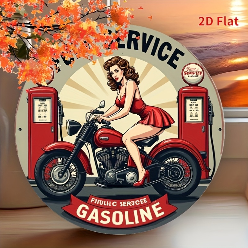 Round Metal Tin Sign Wall Deco - Brass Weight Plate のレビューと価格
