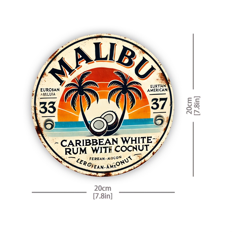 Vintage Malibu Rum Coconut Alu - Brass Weight Plate のレビューと価格