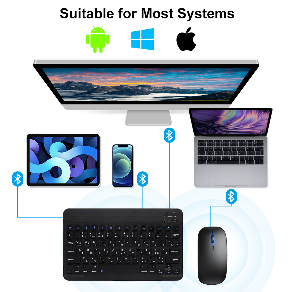 Bluetooth Keyboard and Mouse F - Gaming Keyboard Mini のレビューと価格