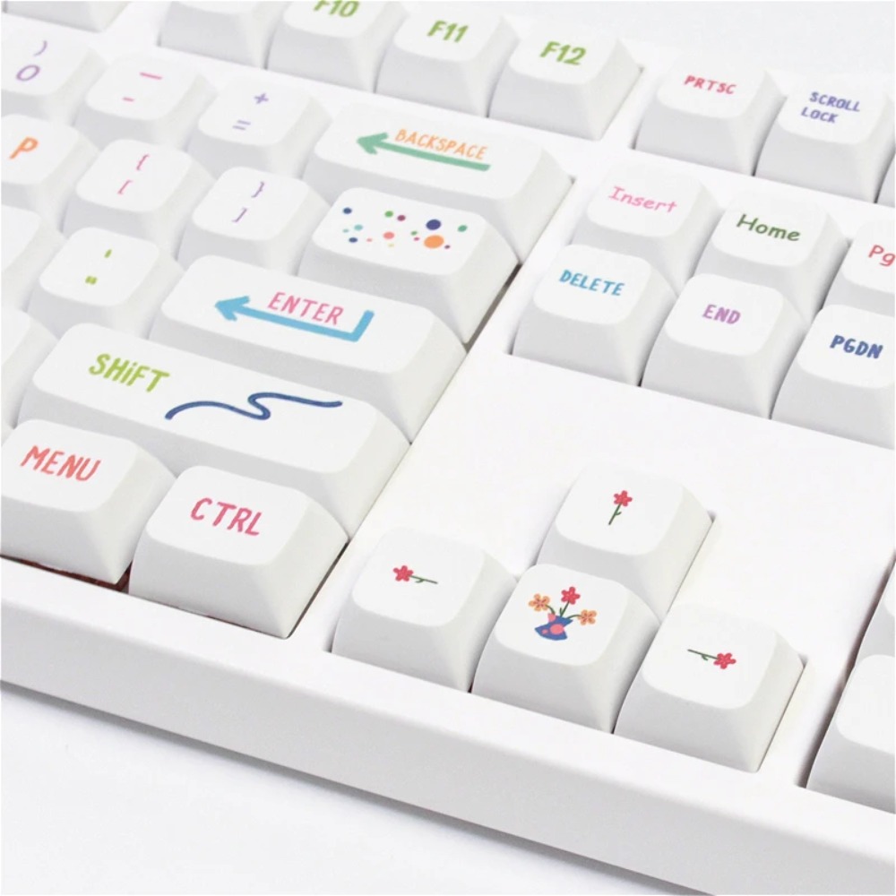 Vibrant Summer Art Keycaps 128 - Gaming Keyboard Tkl のレビューと価格