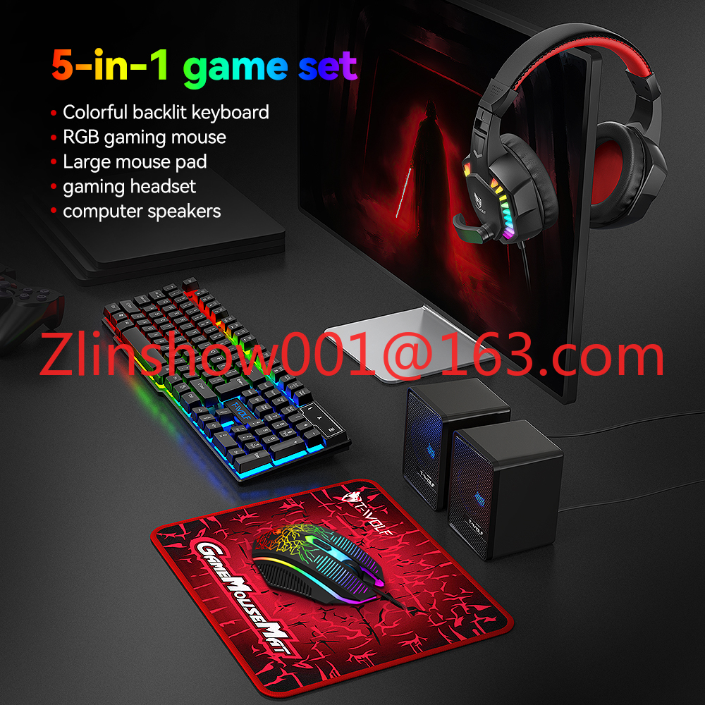TF880 5IN1 Wired Gaming Keyboa - Gaming Keyboard Mouse And Headset Combo のレビューと価格