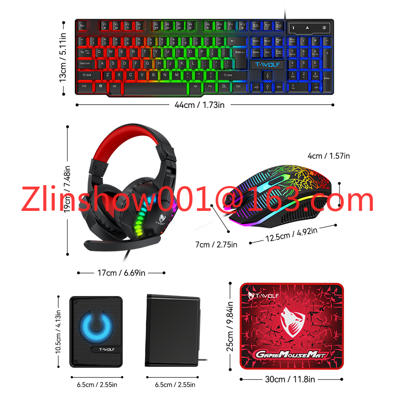 TF880 5IN1 Wired Gaming Keyboa - Gaming Keyboard Mouse And Headset Combo のレビューと価格