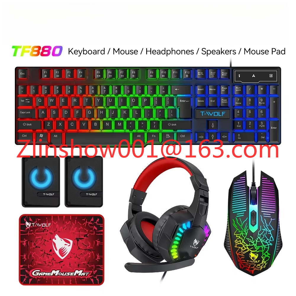 TF880 5IN1 Wired Gaming Keyboa - Gaming Keyboard Mouse And Headset Combo のレビューと価格