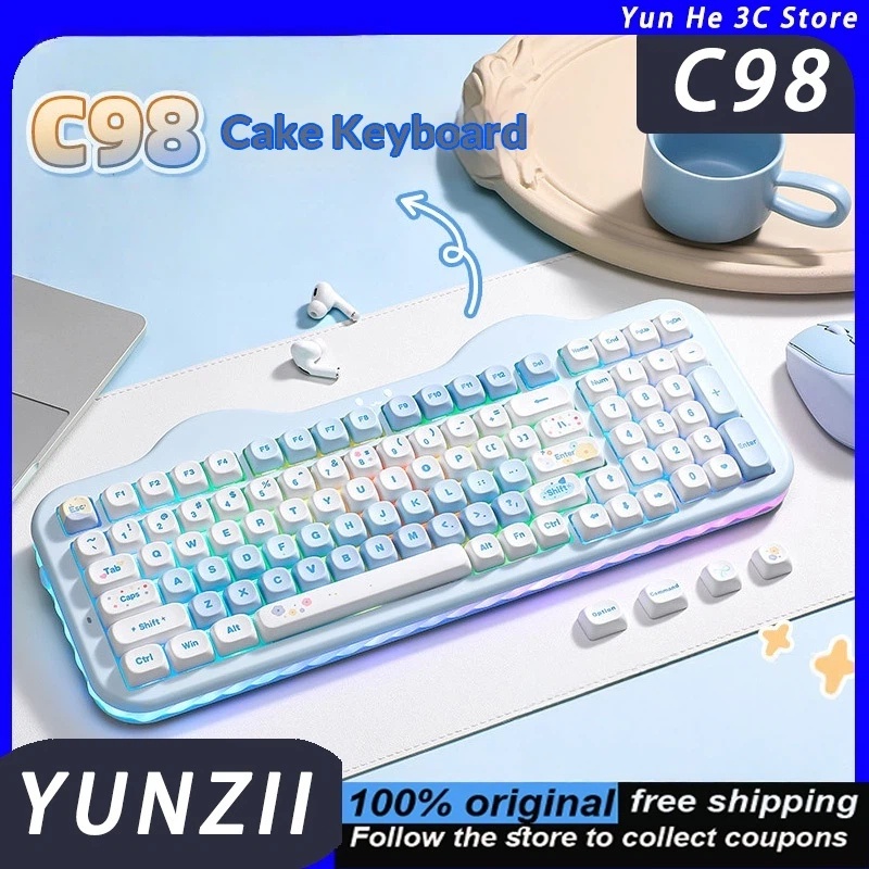 YUNZII C98 Keyboard Tri-mode Q - Gaming Keyboard That Is Quiet のレビューと価格