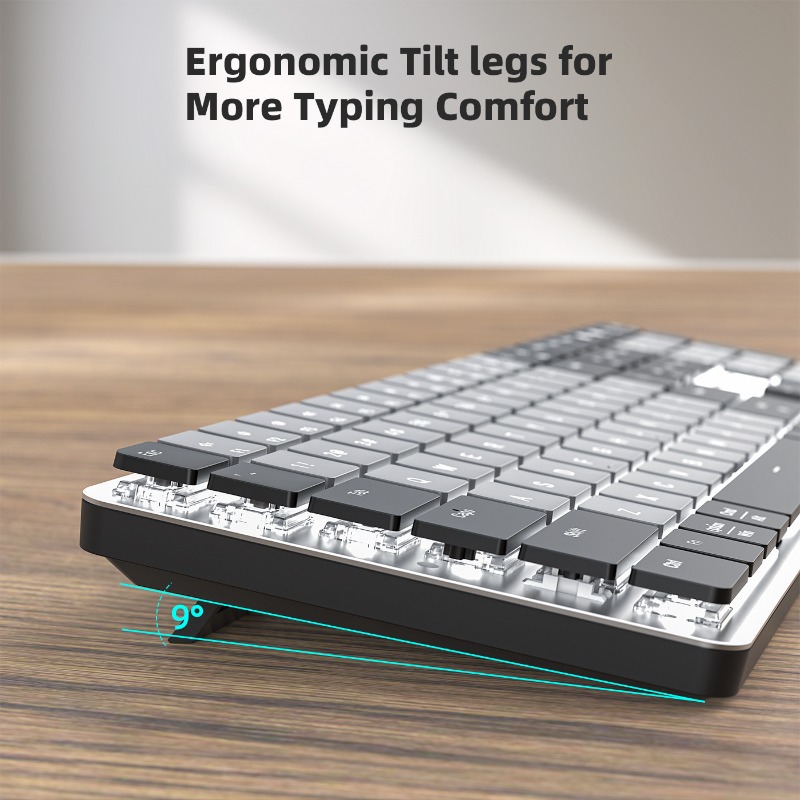 Bluetooth Dual-Mode Ultra-Thin - Gaming Keyboard That Is Quiet のレビューと価格