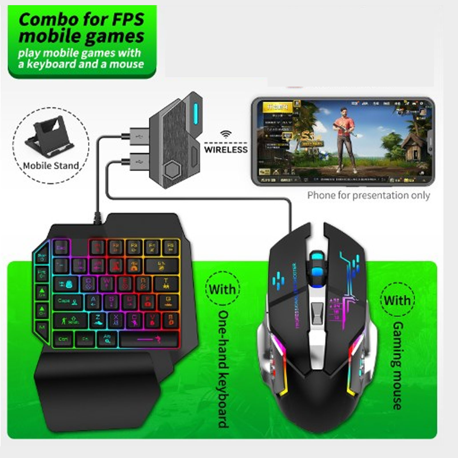 Keyboard Mouse Converter Set R - Gaming Keyboard Bundle のレビューと価格