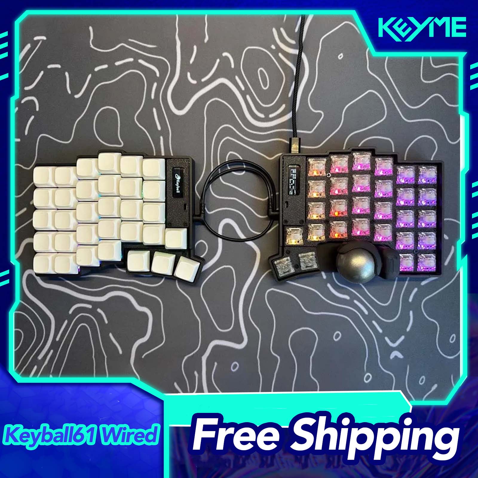 Keyball 39/44/61 Split Keyboar - Gaming Keyboard Bundle のレビューと価格