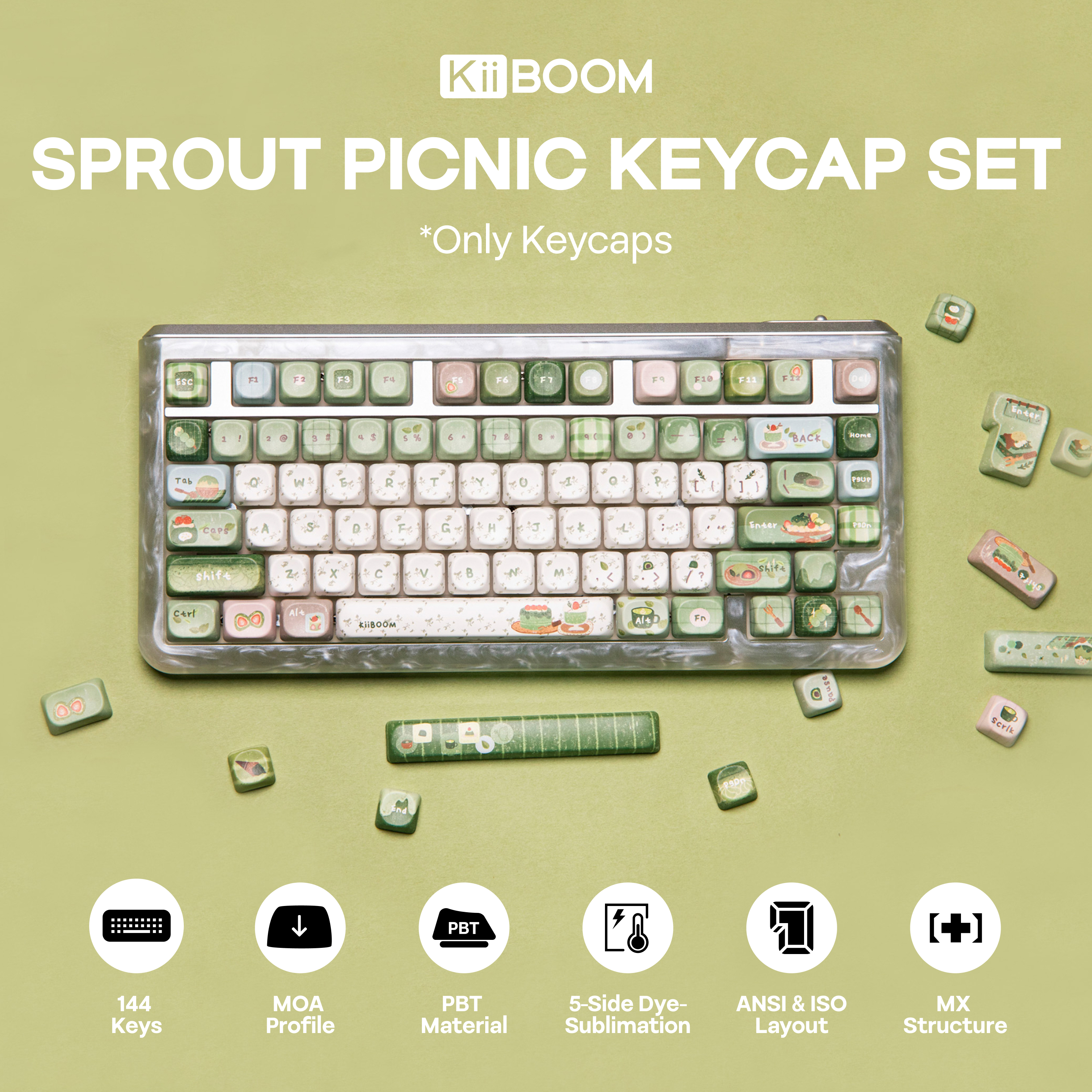 KiiBOOM Sprout Picnic 144 Keys - Gaming Keyboard Tkl のレビューと価格