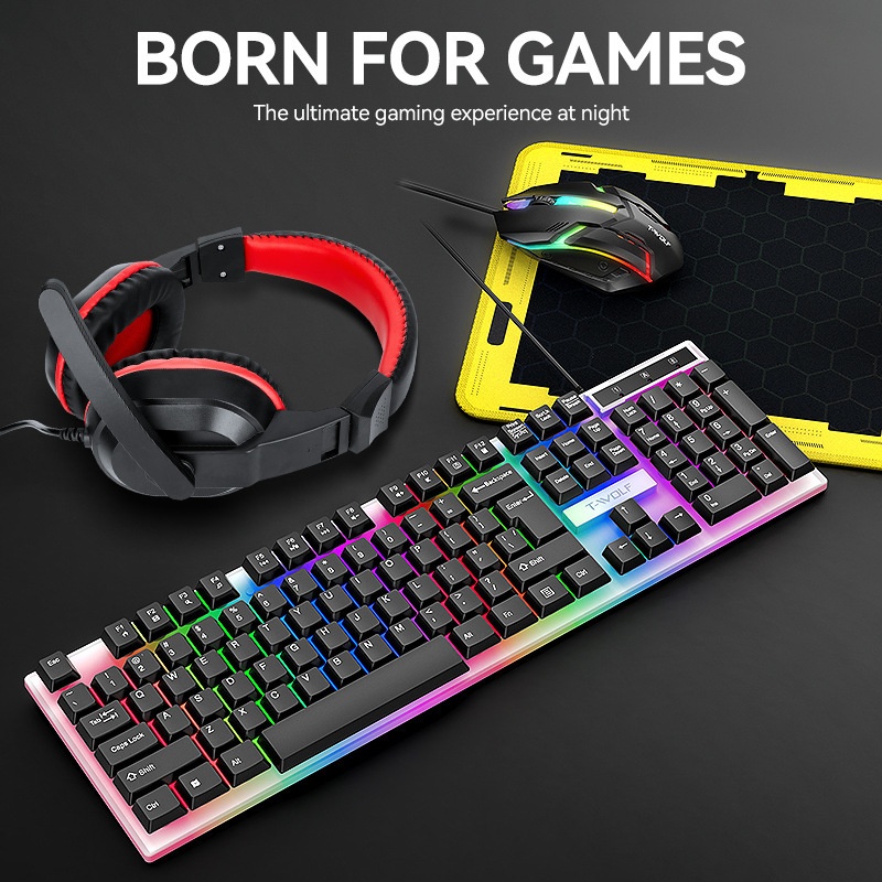 T-Wolf Tf240 4 In 1 Spanish Ga - Gaming Keyboard Mouse And Headset Combo のレビューと価格