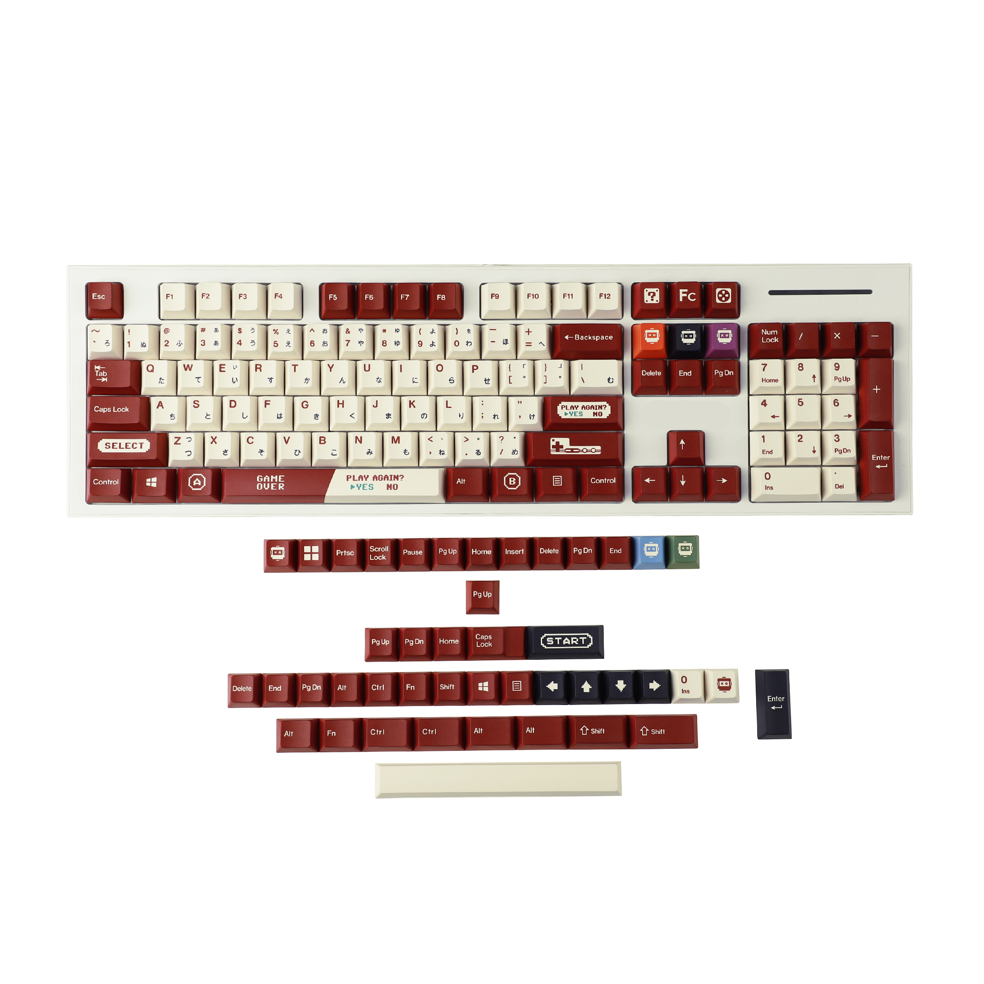 Gameboy Retro Red Beige Dye Su - Gaming Keyboard Tkl のレビューと価格