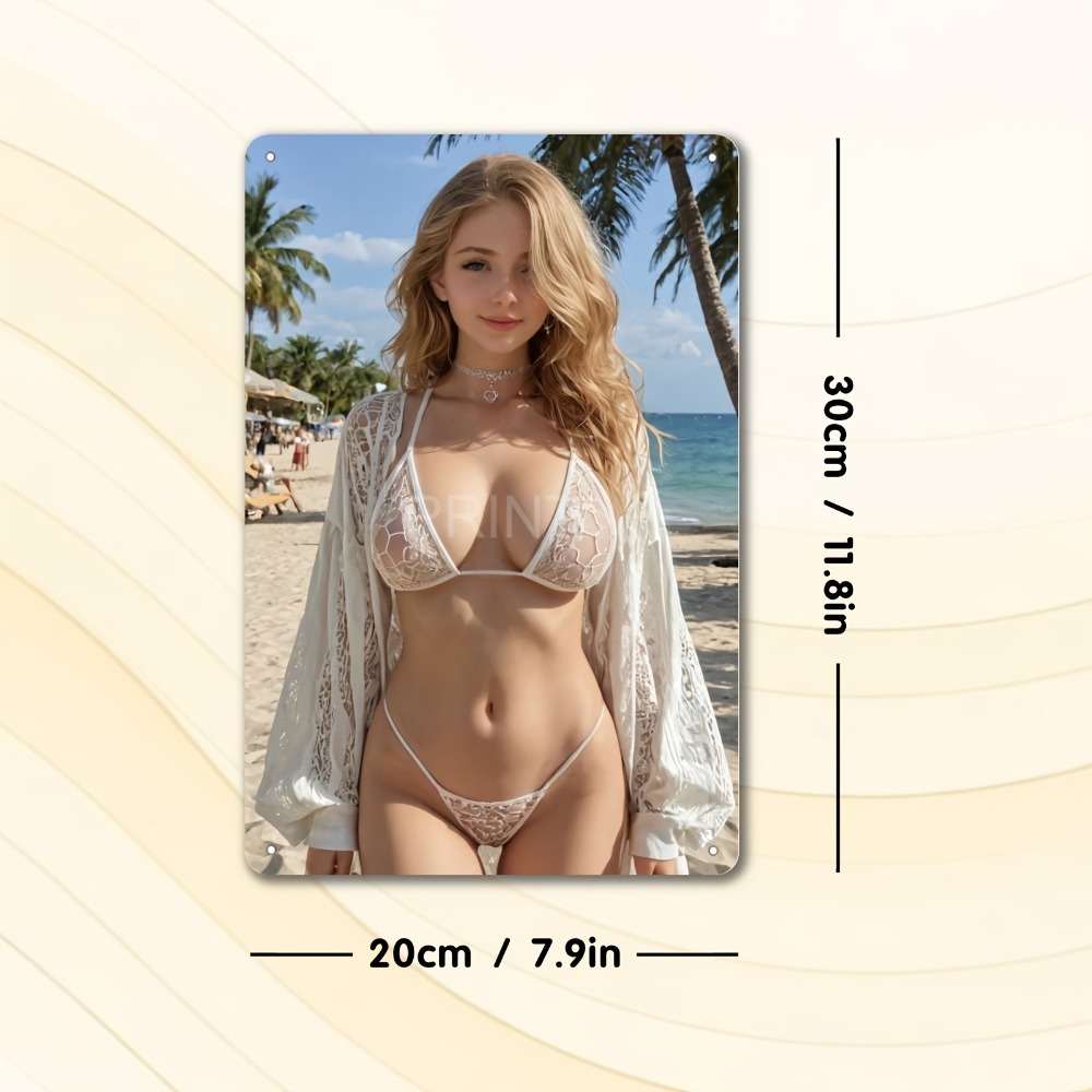 Blonde Bikini Curvy Girl Sexy  - Brass Weight Plate のレビューと価格
