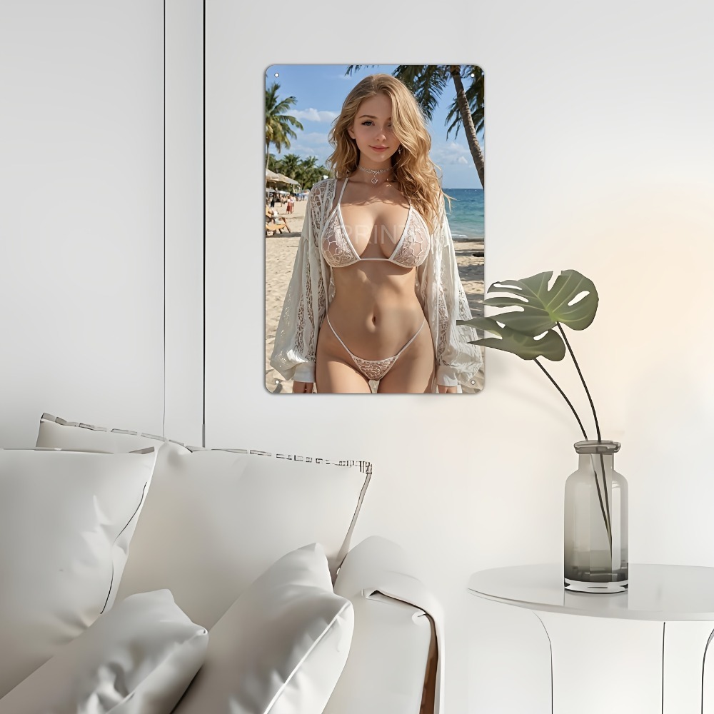 Blonde Bikini Curvy Girl Sexy  - Brass Weight Plate のレビューと価格