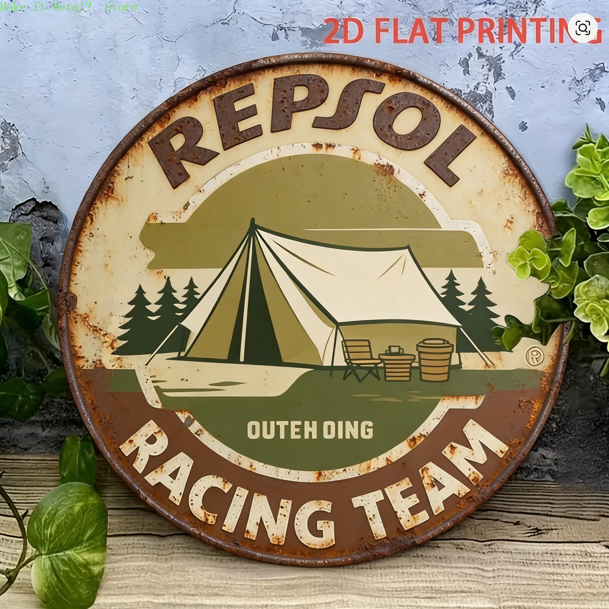 Vintage Repsol Gas Pump Metal  - Brass Weight Plate のレビューと価格