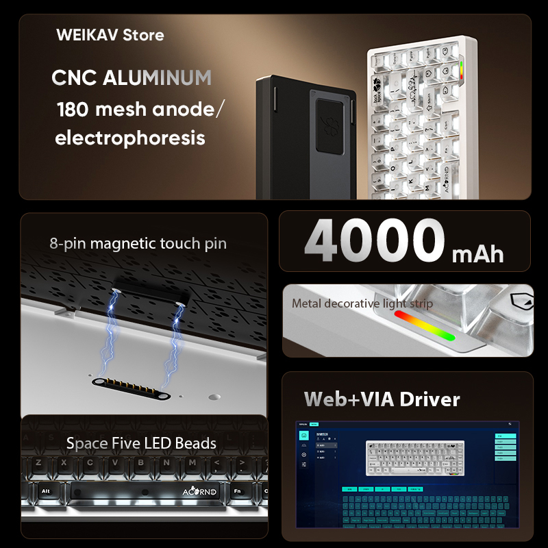 WEIKAV Lucky65 V3 Lucky65V3 Wi - Gaming Keyboard Bundle のレビューと価格