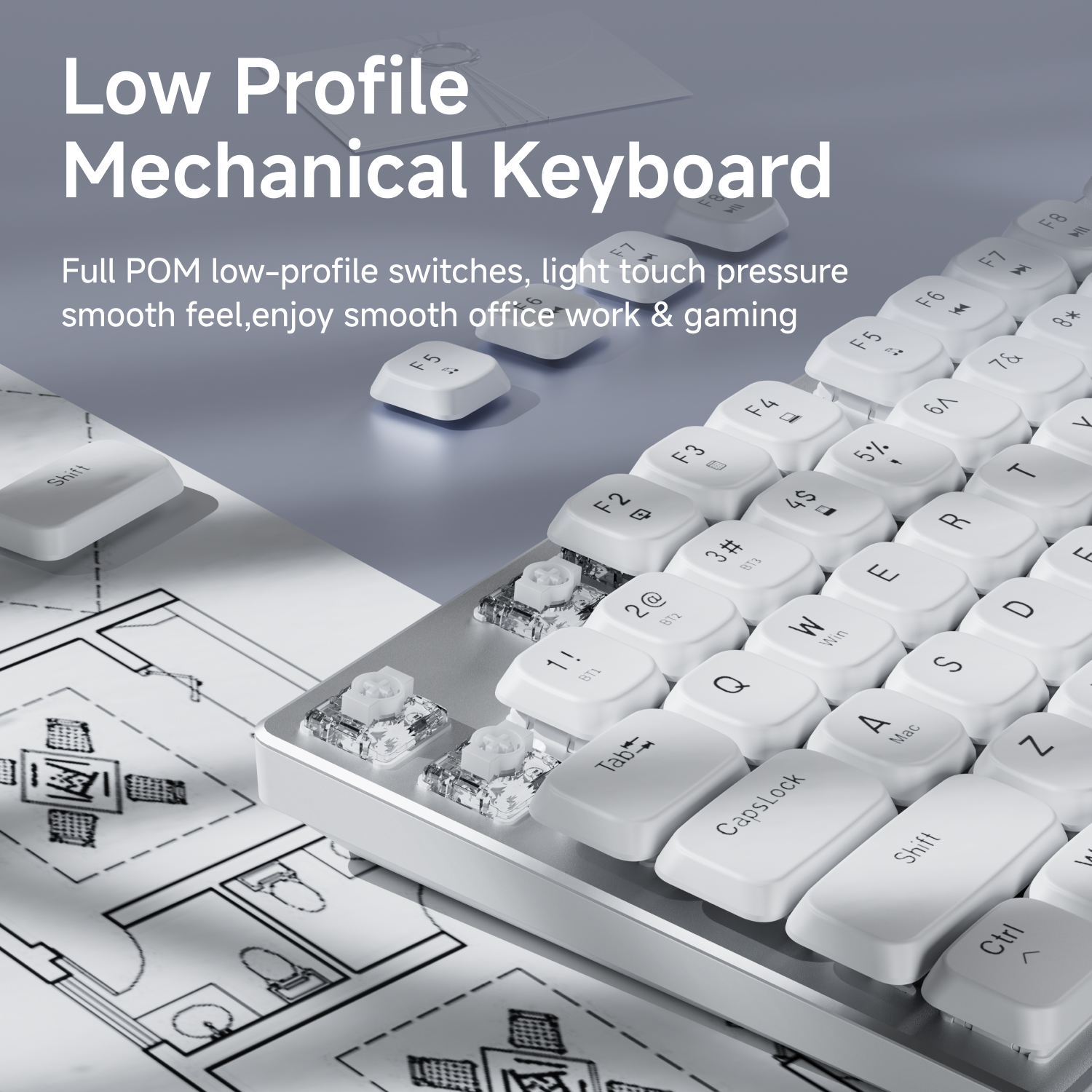 EWEADN Wireless Low-Profile Me - Gaming Keyboard Mechanical のレビューと価格