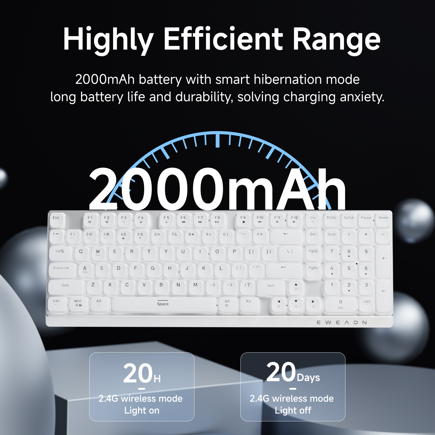 EWEADN Wireless Low-Profile Me - Gaming Keyboard Mechanical のレビューと価格