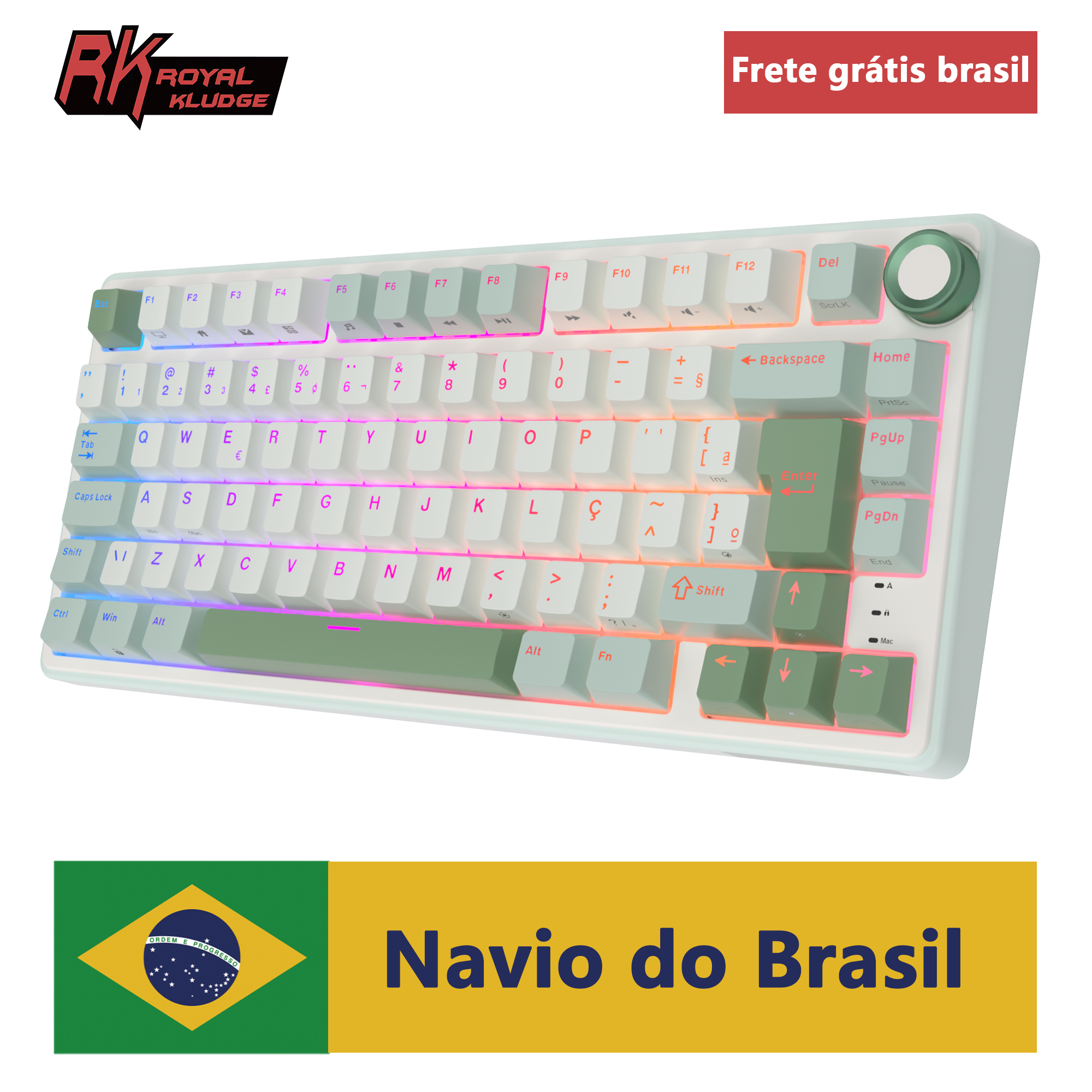 Royal Kludge RK R75 Brazilian  - Gaming Keyboard Bundle のレビューと価格