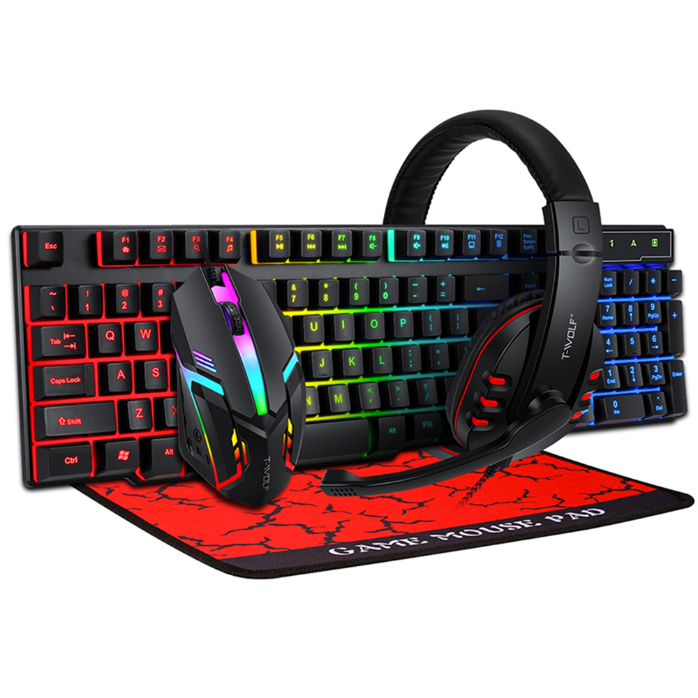 TF800 Four-piece Gaming Combo  - Gaming Keyboard Mouse And Headset Combo のレビューと価格