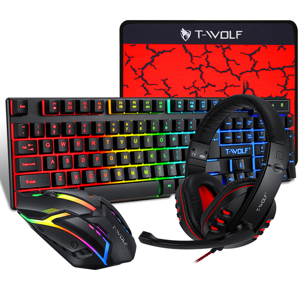 TF800 Four-piece Gaming Combo  - Gaming Keyboard Mouse And Headset Combo のレビューと価格