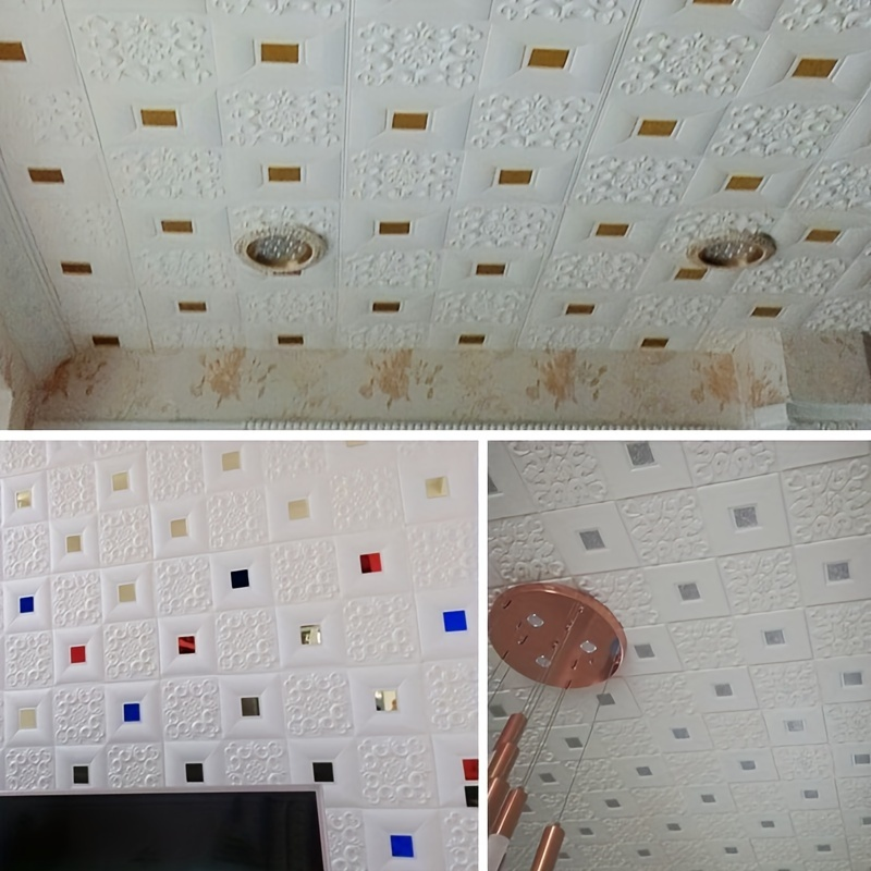 10Pcs 70x70cm Big Size Ceiling - Pe Foam Sheet のレビューと価格