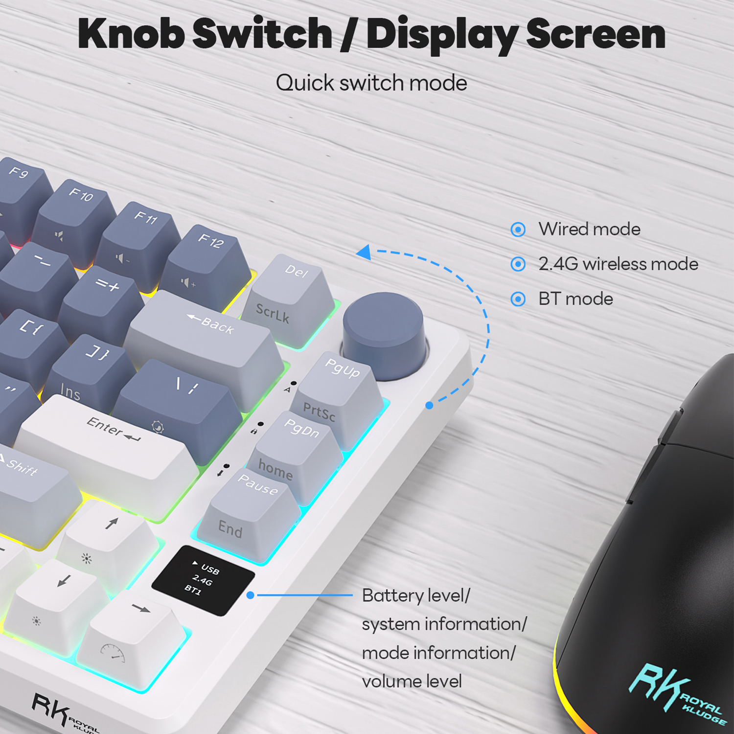 RK ROYAL KLUDGE M75 2.4G Wirel - Gaming Keyboard Bundle のレビューと価格