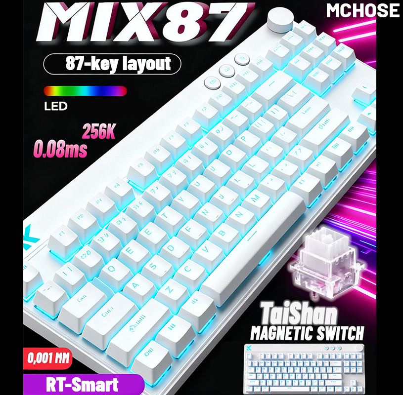 MCHOSE Mix 87 Magnetic Axis Ca - Gaming Keyboard Expensive のレビューと価格