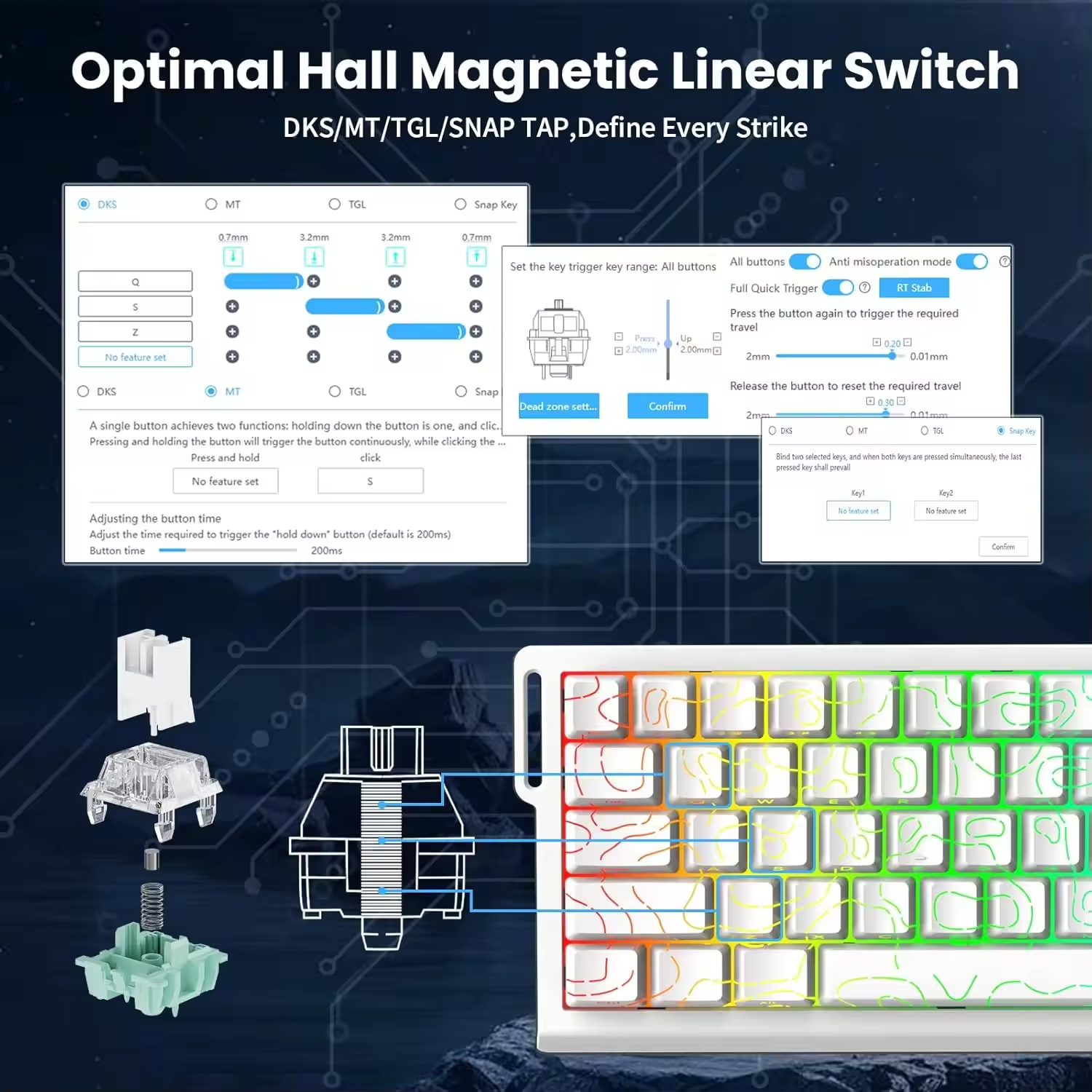 Attack Shark X68 He Wired RGB  - Gaming Keyboard He のレビューと価格