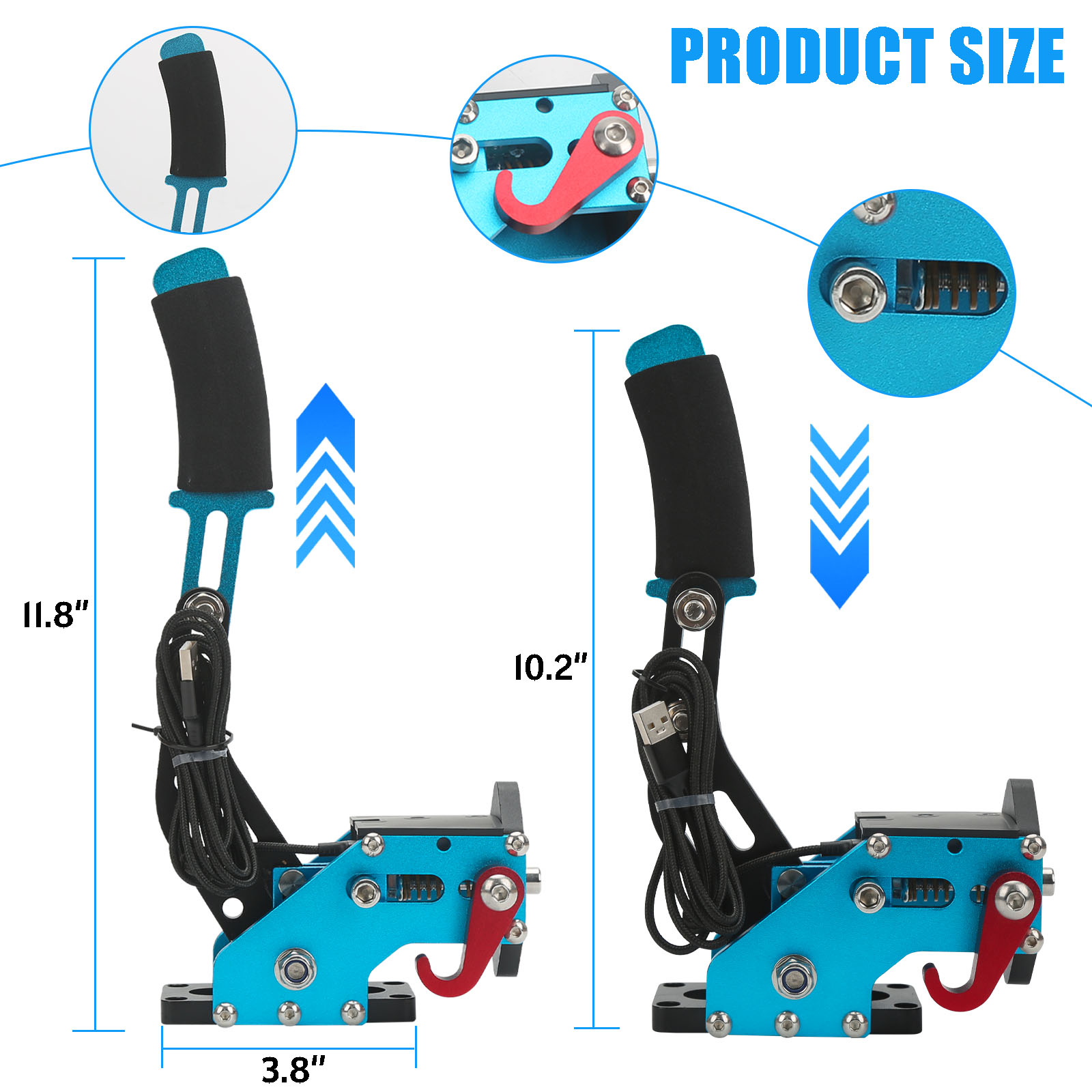 USB Handbrake Kit  with Clamp  - Gaming Keyboard Hall Effect のレビューと価格