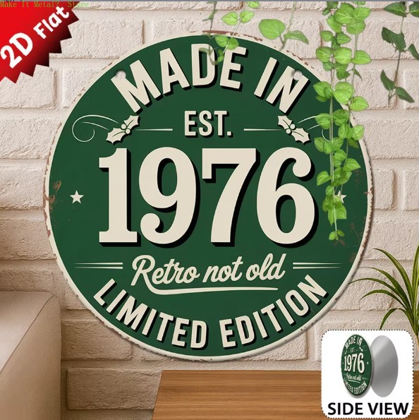 Made in 1976 Retro Not Old 2D  - Brass Weight Plate のレビューと価格