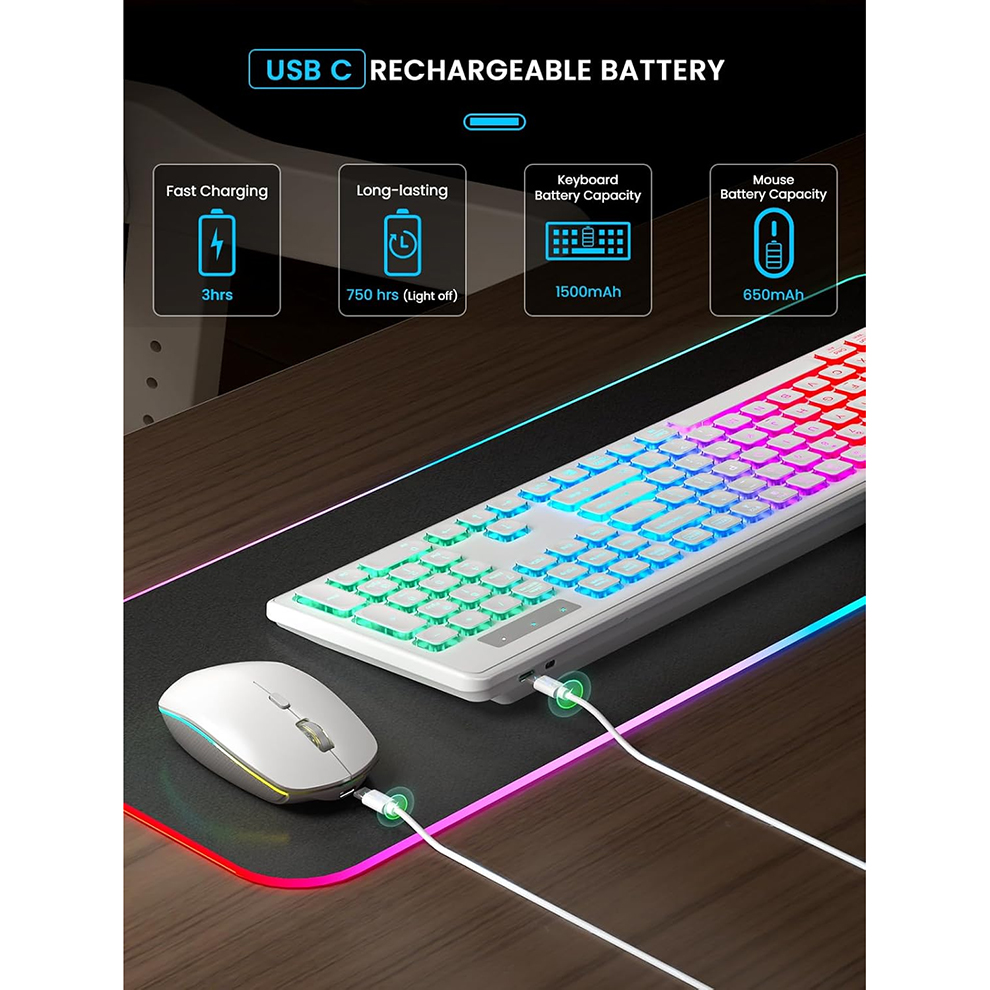 Backlit Wireless Keyboard and  - Gaming Keyboard Bundle のレビューと価格