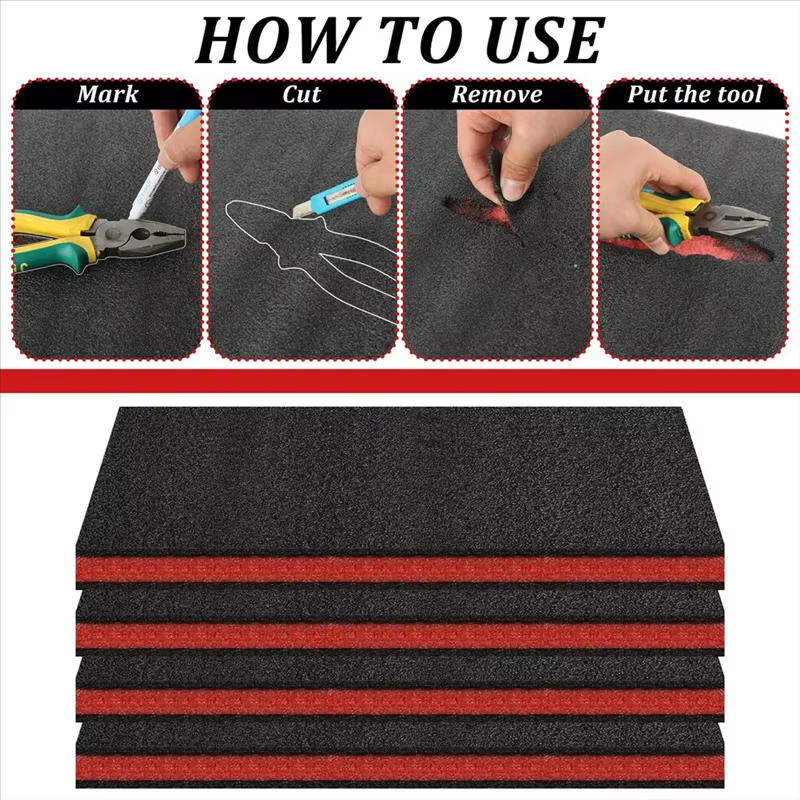 2/4pcs EPE Toolbox Foam for Or - Pe Foam Sheet のレビューと価格
